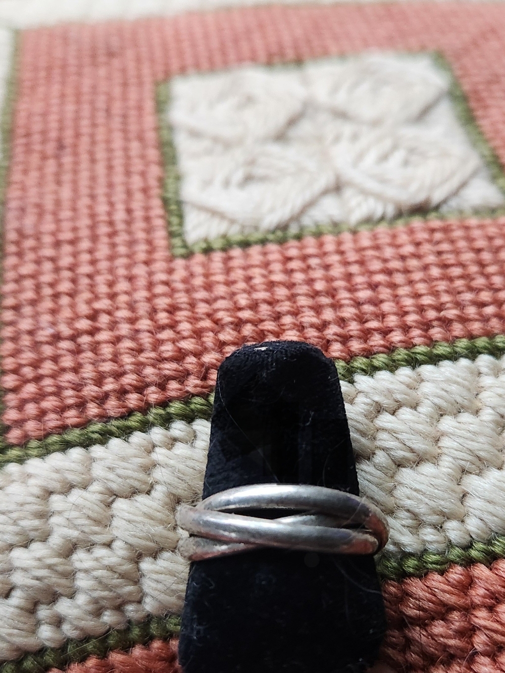 Sterling Silver Triple Stacked Band Ring - Size 6